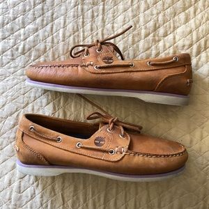 Tan Timberland Boat Shoes